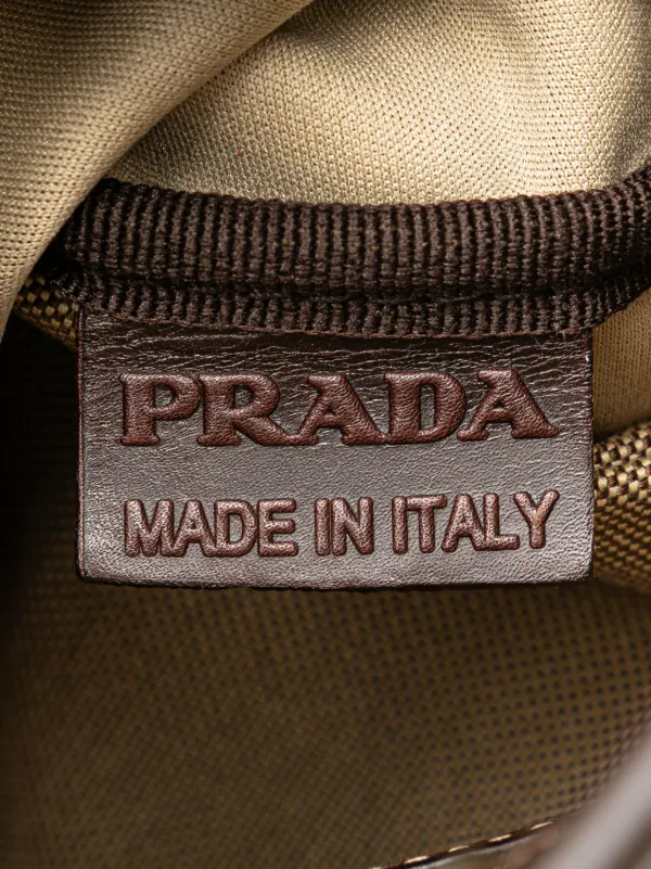 Prada Pre-Owned 2013-2025 Canvas Canapa Logo Crossbody Bag | Brown