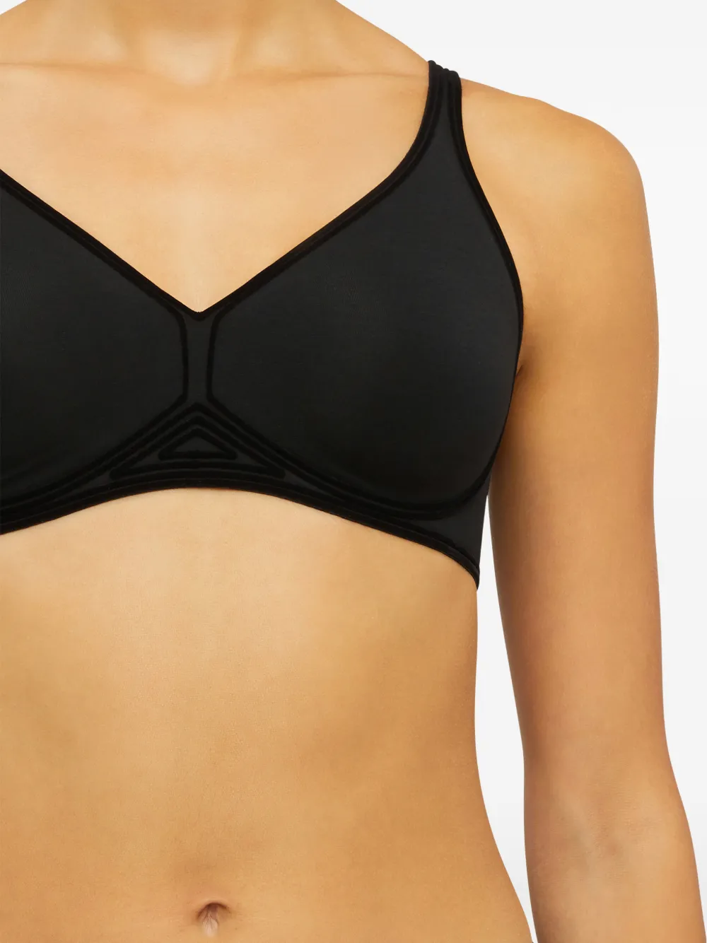  Wolford Panelled Bra - Black 