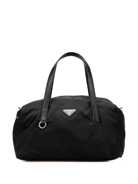 Prada Pre-Owned 2013-2025 사피아노 트리밍 테수토 핸드백