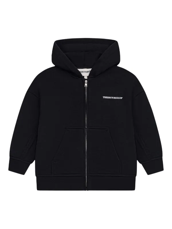 THE COUTURE CLUB KIDS zip-front Hooded Top Black FARFETCH IN