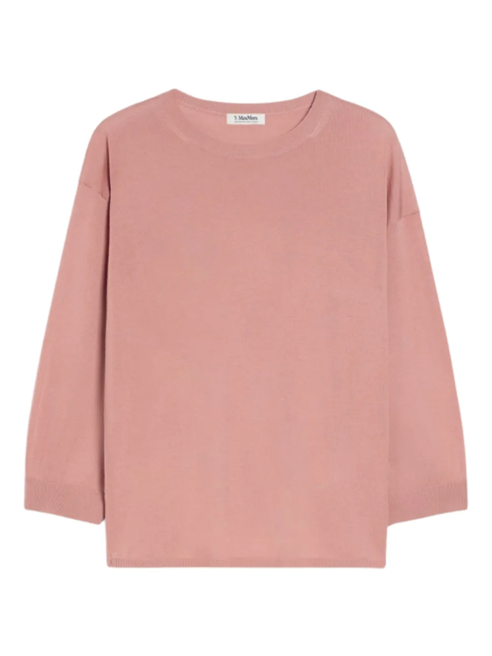 'S Max Mara Amici three-quarter sleeve round-neck sweater Roze