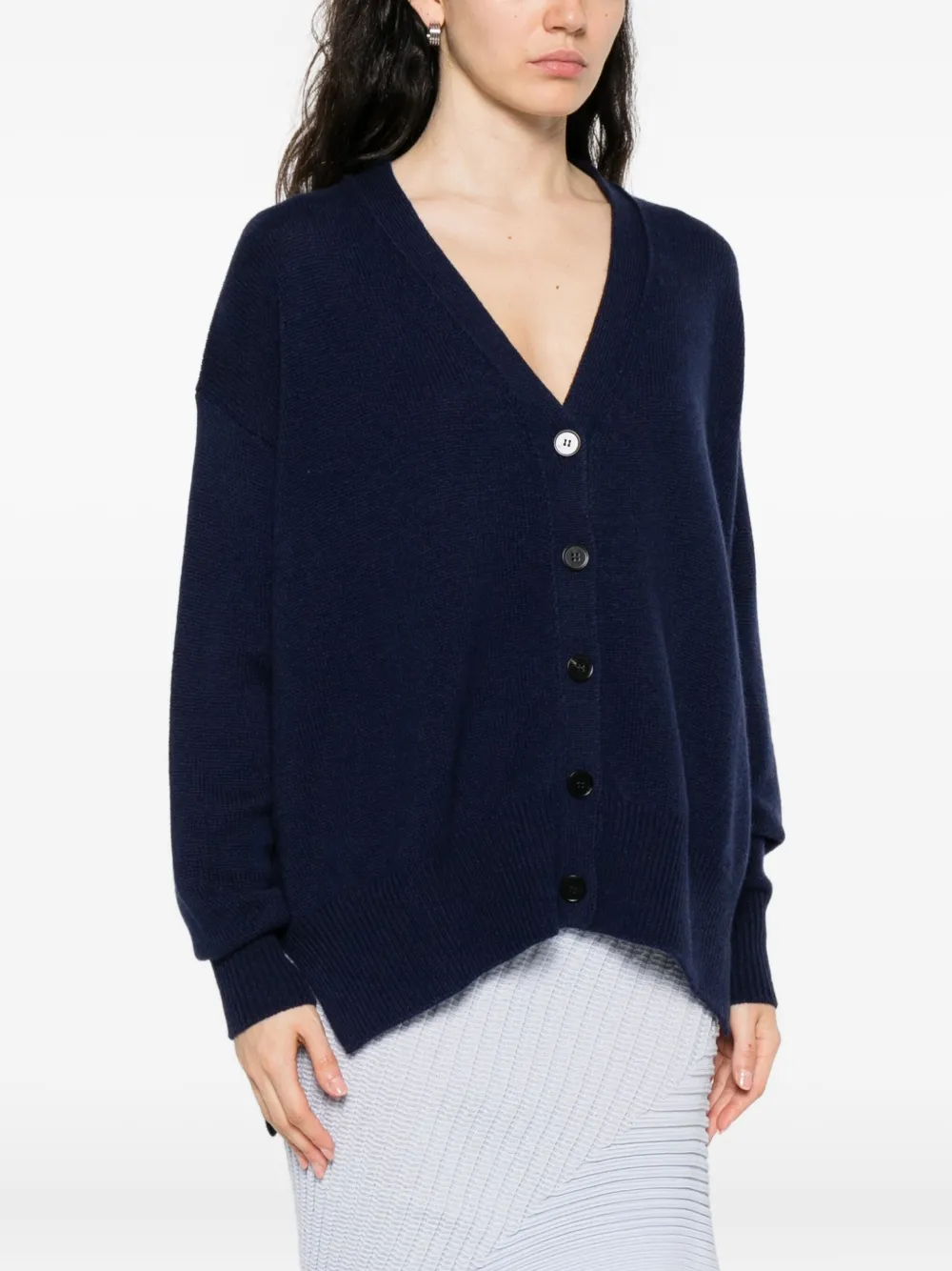 Jil Sander button-front cashmere cardigan Blauw