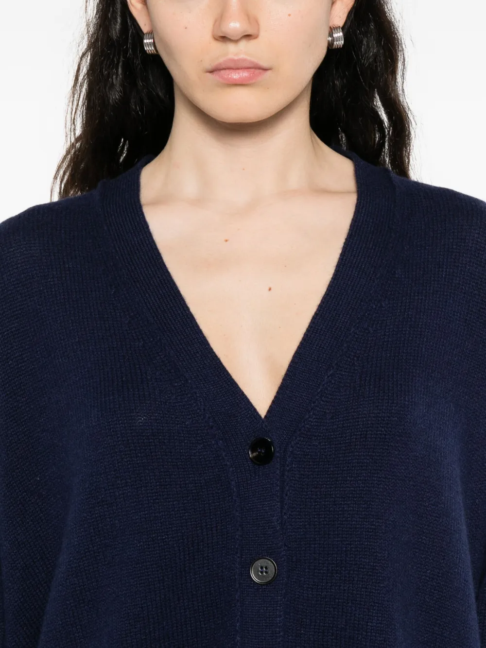 Jil Sander button-front cashmere cardigan Blauw