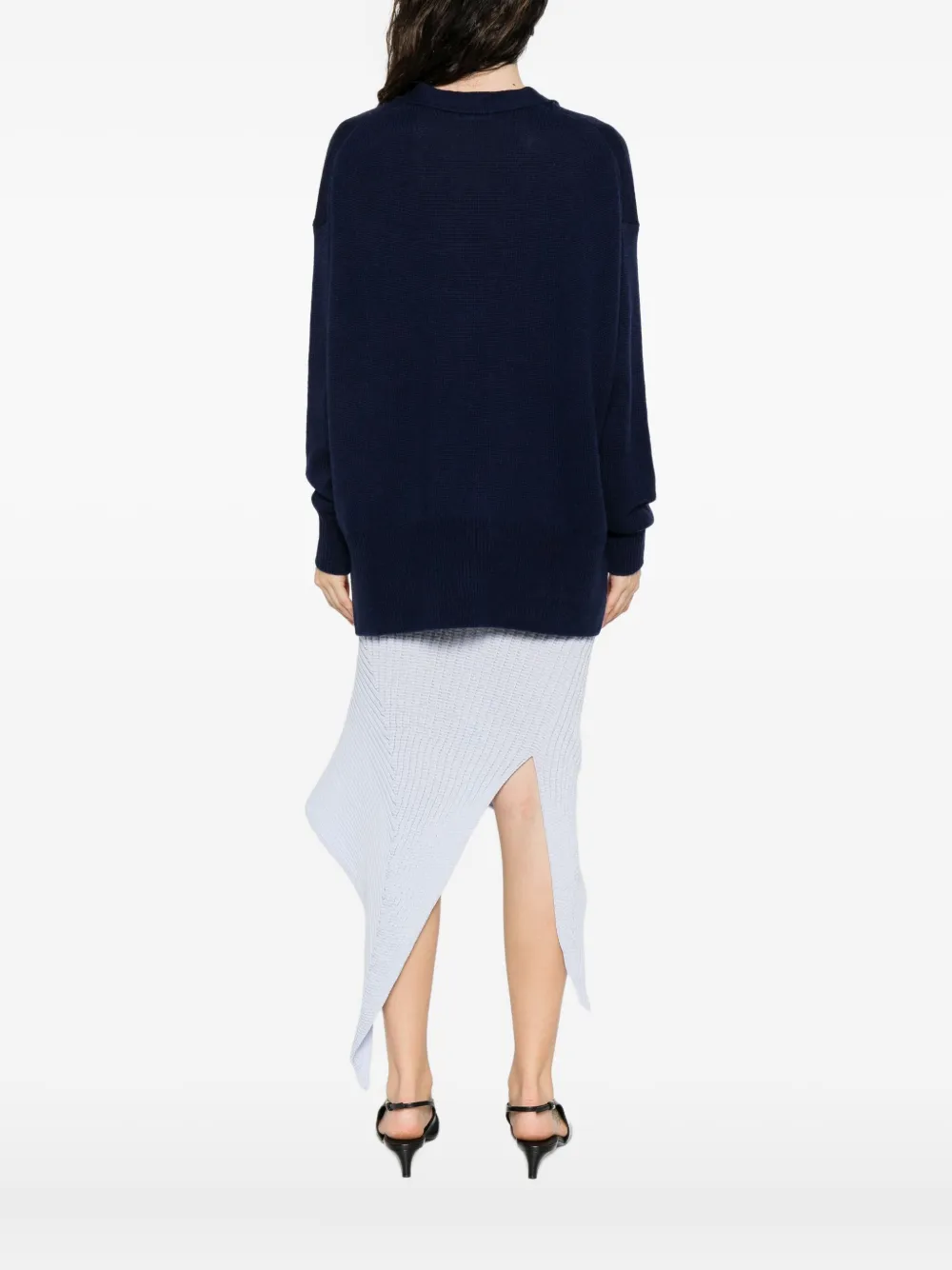 Jil Sander button-front cashmere cardigan Blauw