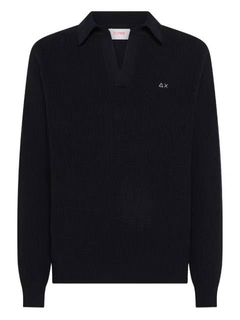 Sun68 V-neck logo sweater