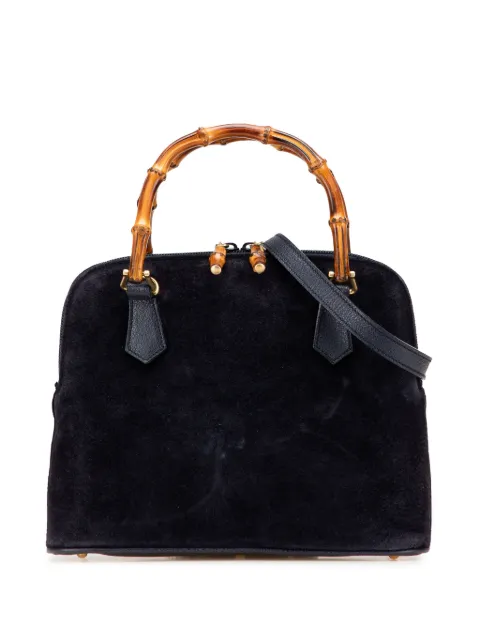 Gucci Pre-Owned 20th Century Suede Bamboo Dome satchel