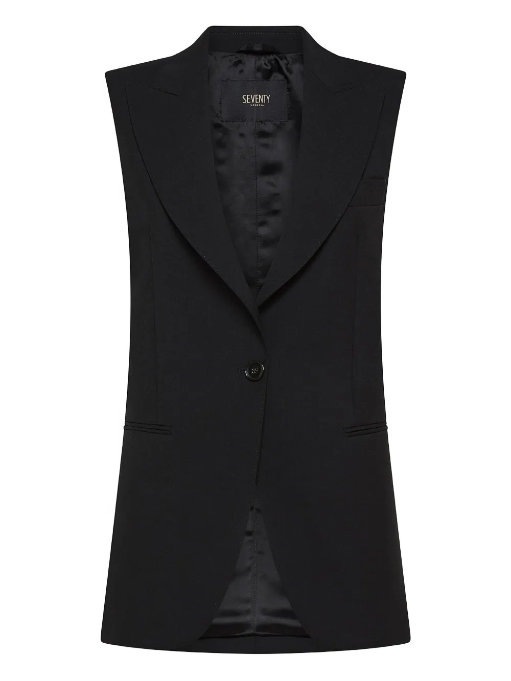 Seventy buttoned sleeveless jacket | Black | Image 1