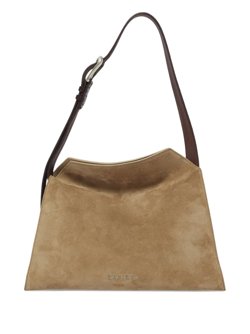 Orciani Trinity Peach Shoulder Bag In Brown