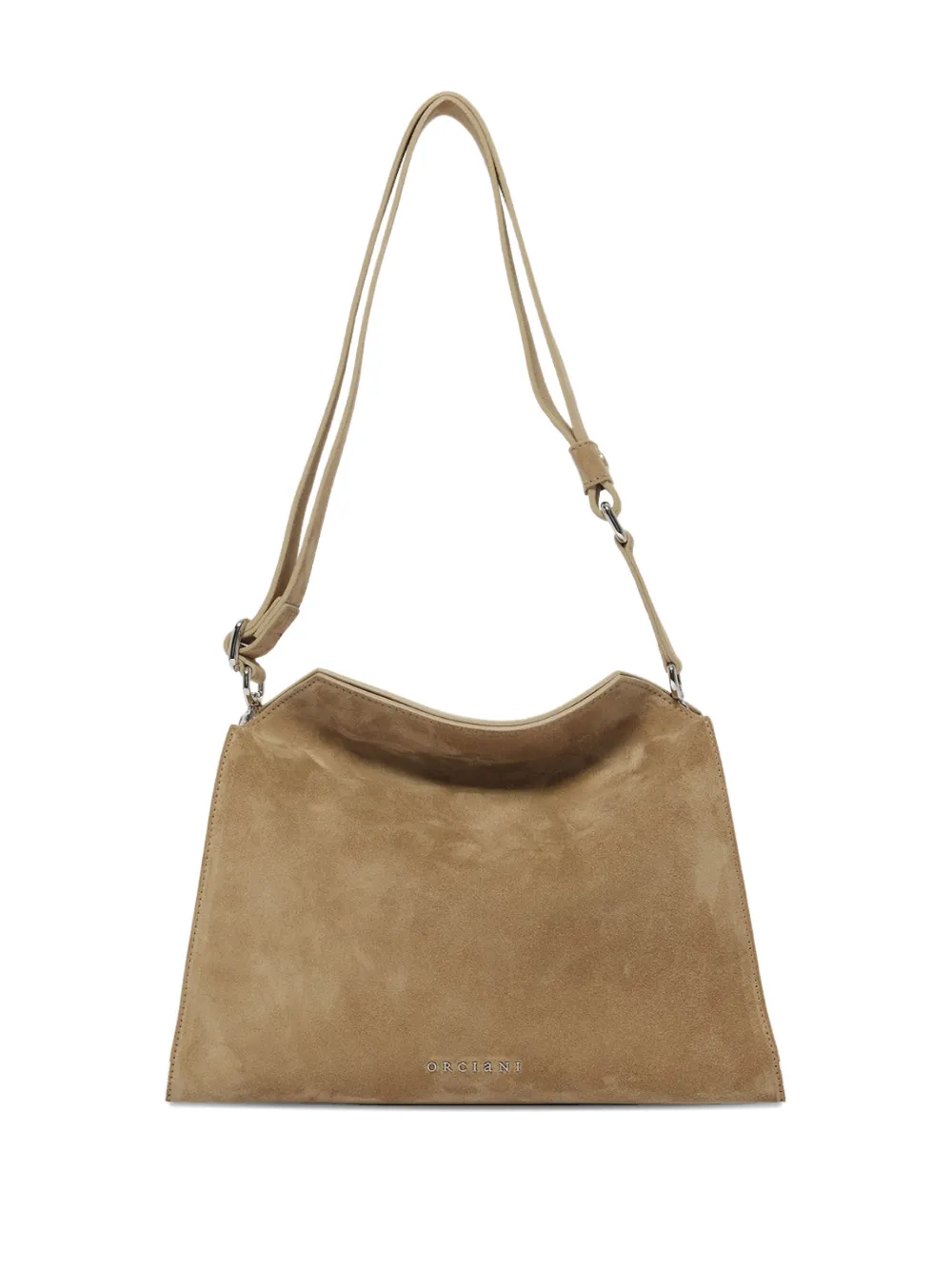 Orciani Trinity Peach Shoulder Bag In Brown