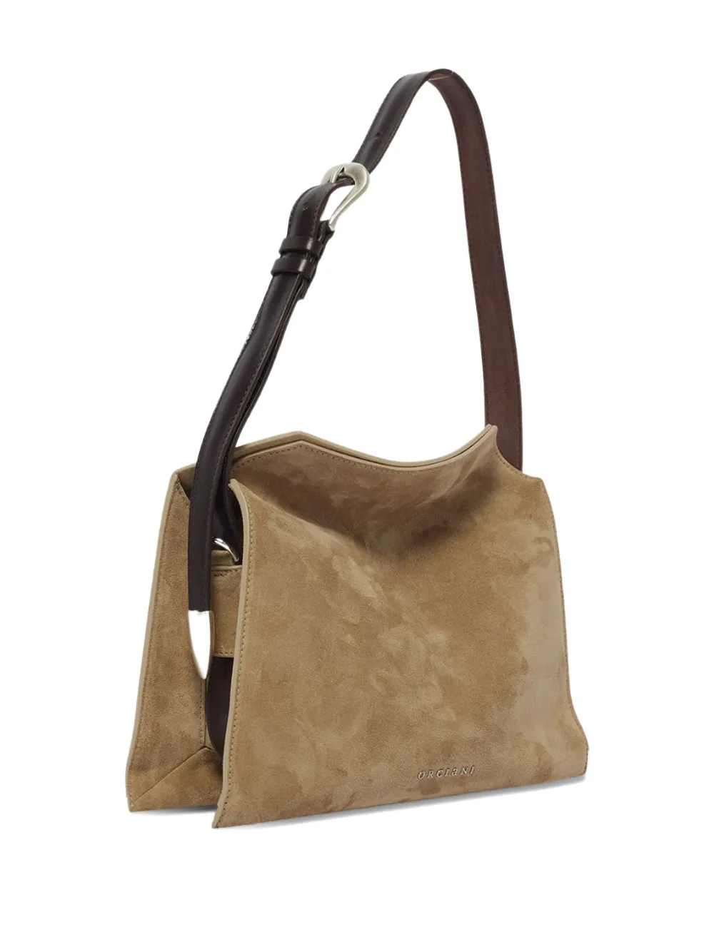 Orciani Trinity Peach Shoulder Bag In Brown