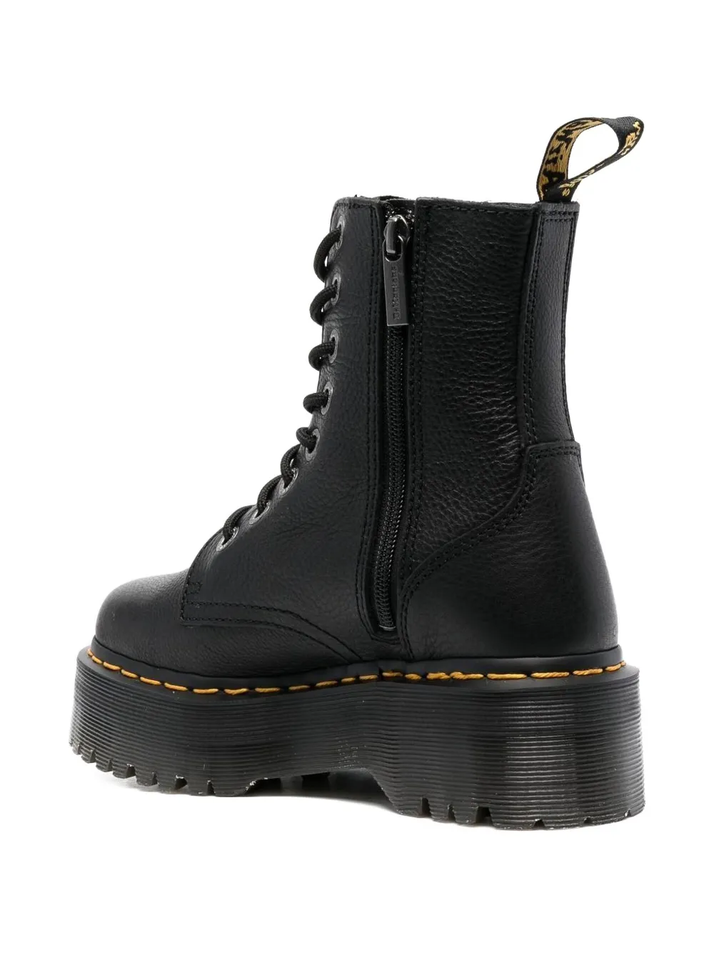 Dr. Martens 50mm Jadon Iii Pisa Leather Platform Boots In Black