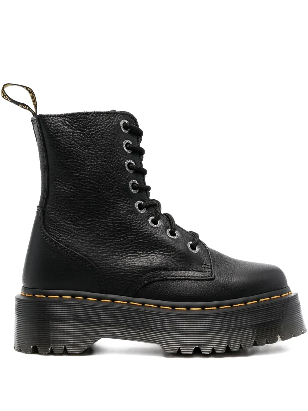 Dr. Martens 50mm Jadon Iii Pisa Leather Platform Boots In Black
