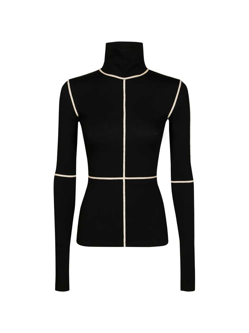 MM6 Maison Margiela high-neck panelled bodysuit - Nero