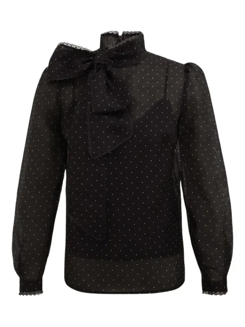 ZIMMERMANN bow polka-dot blouse