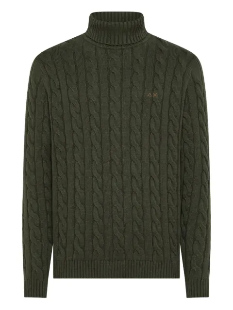 Sun68 cable-knit turtleneck sweater