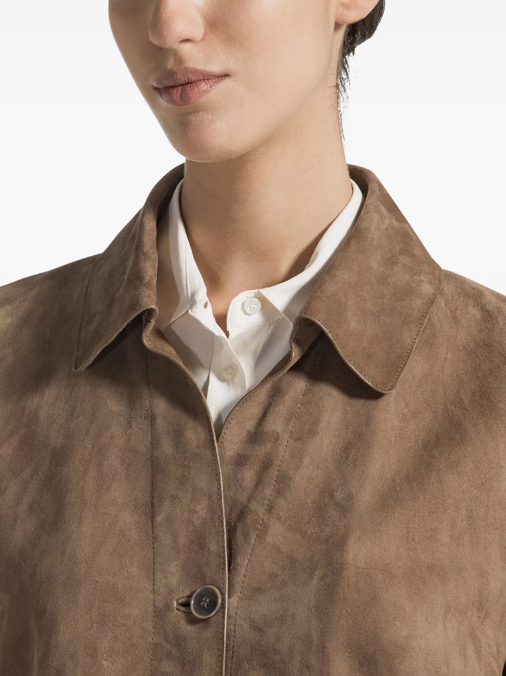 Seventy Cropped suède jack Bruin