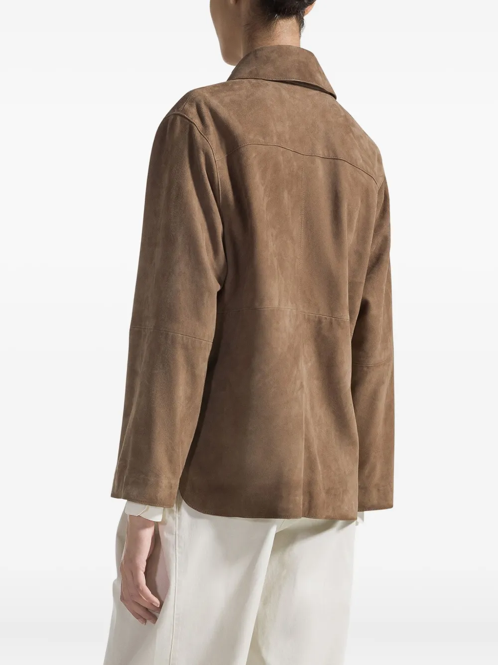 Seventy Cropped suède jack Bruin