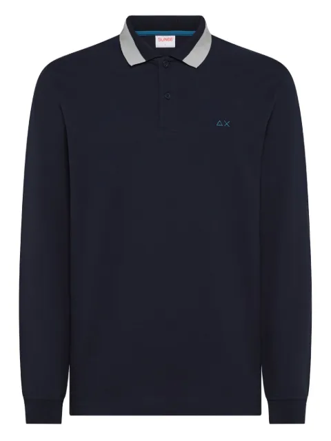 Sun68 elbow-patch polo shirt