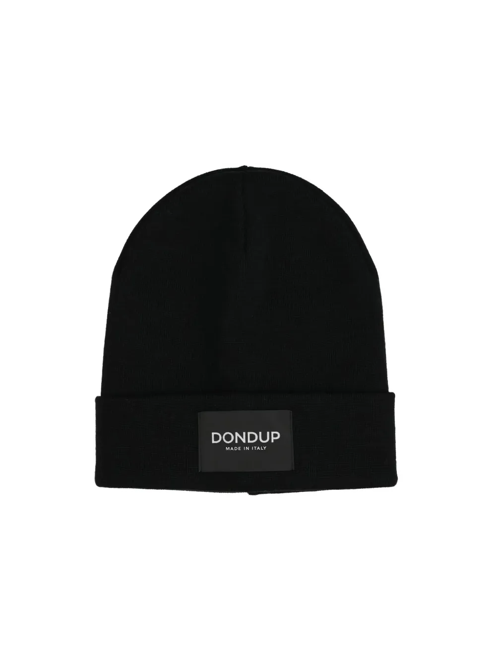 DONDUP logo-patch beanie hat - Zwart