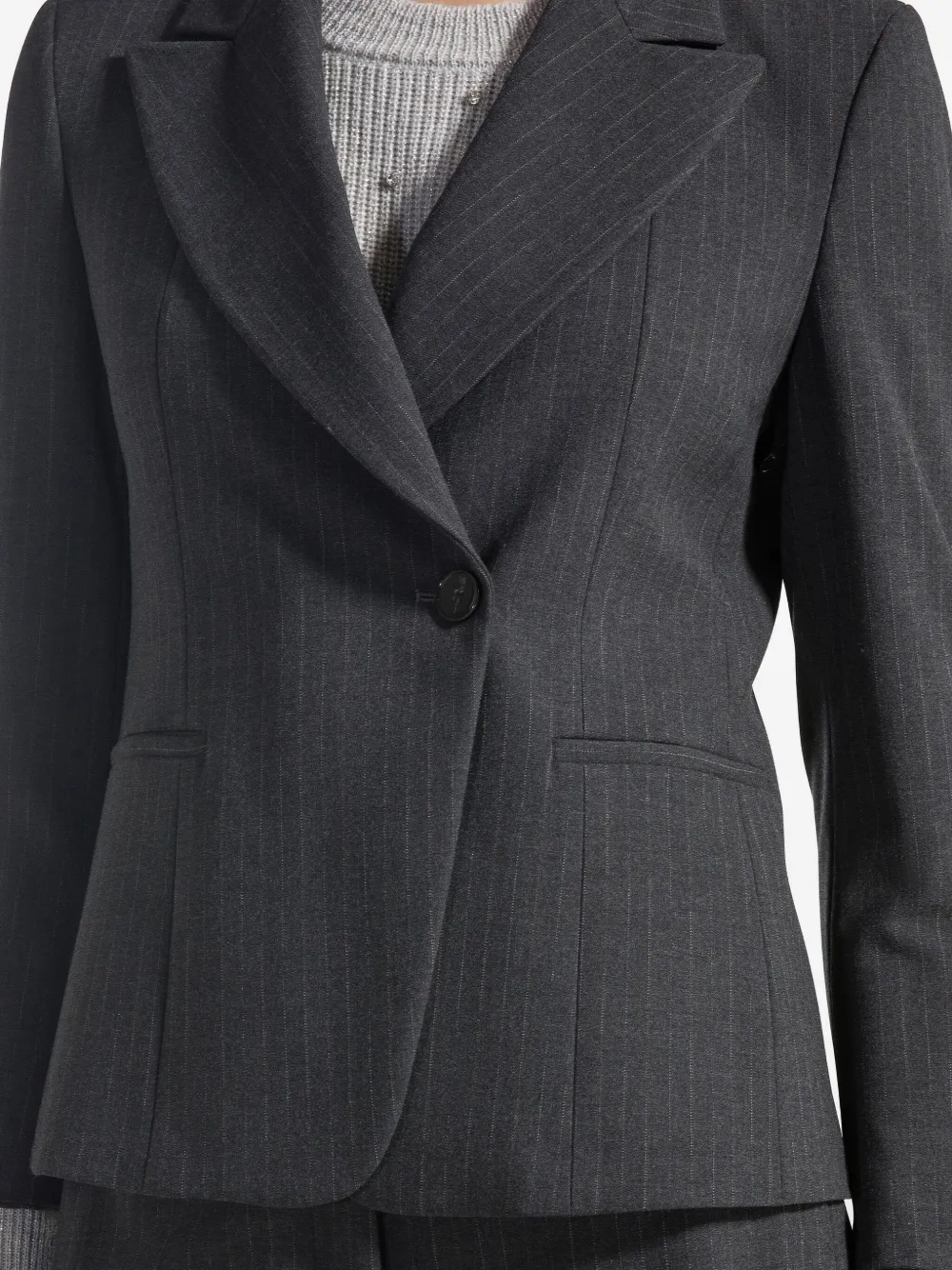 Seventy Pinstriped Jacket In Gray