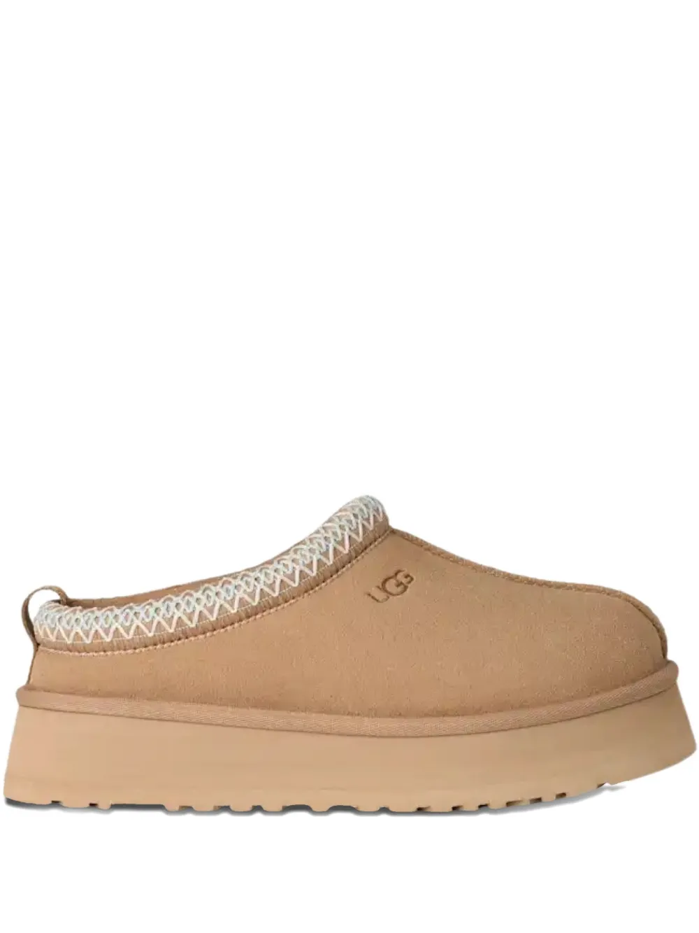 UGG Tasman II platform-sole braided-trim slippers Neutrals