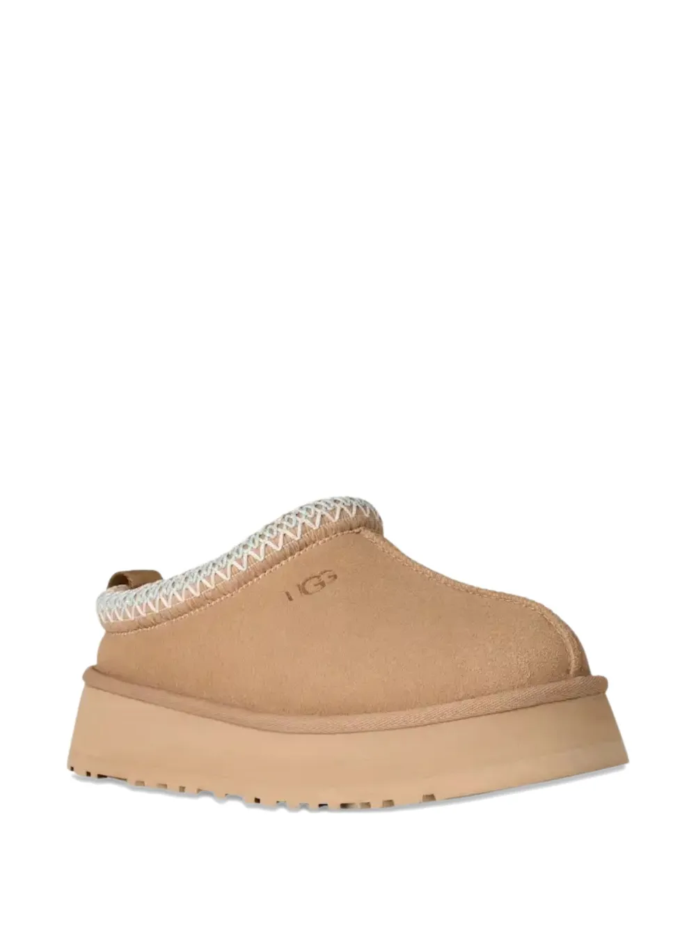 UGG Tasman II platform-sole braided-trim slippers Neutrals