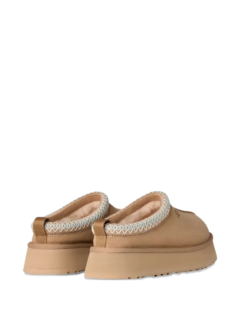UGG Tasman II platform-sole braided-trim slippers Neutrals