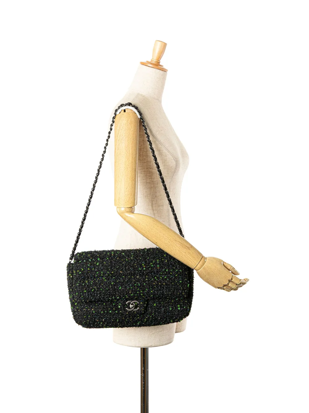 CHANEL Pre-Owned 2018-2019 CC Tweed Flap shoulder bag | Pre-Owned | Image 2