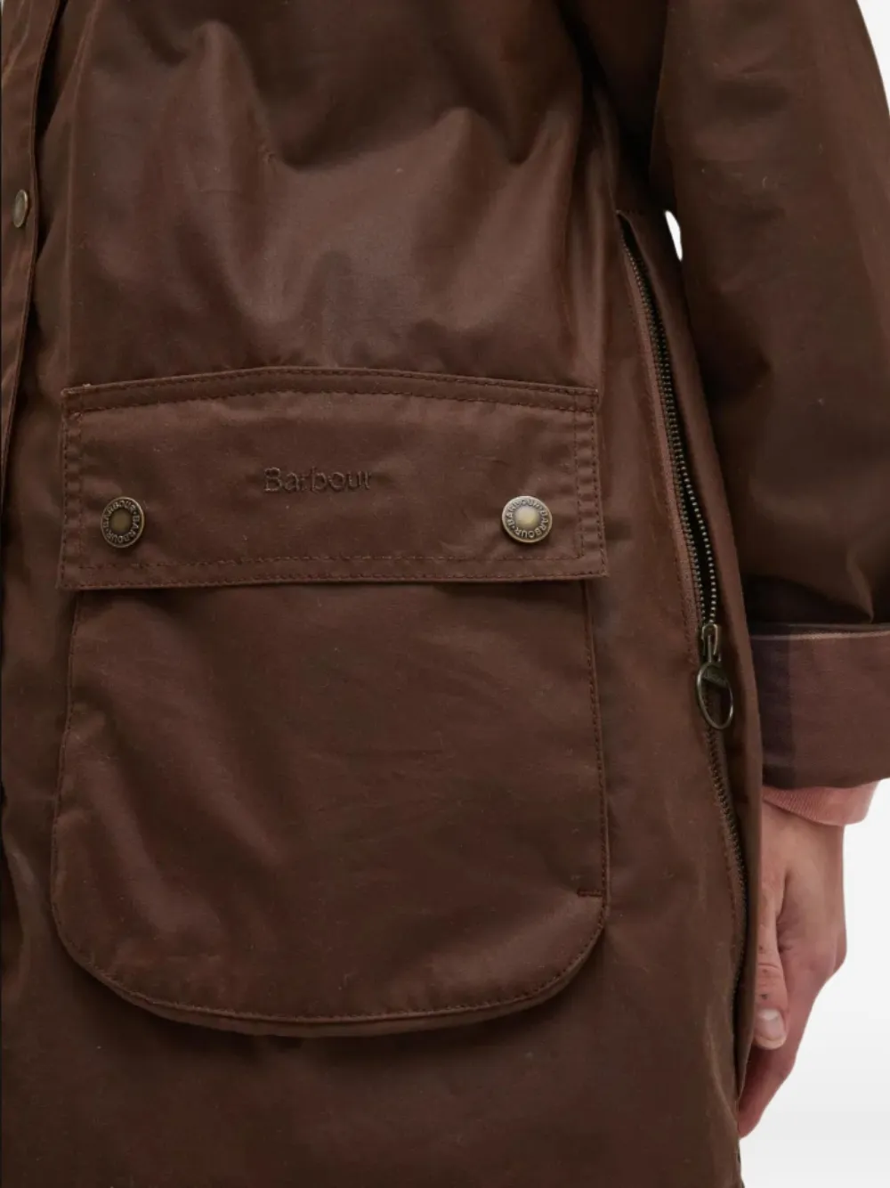 Barbour hooded tartan-lined coat | Single Breasted Coats | Image 2