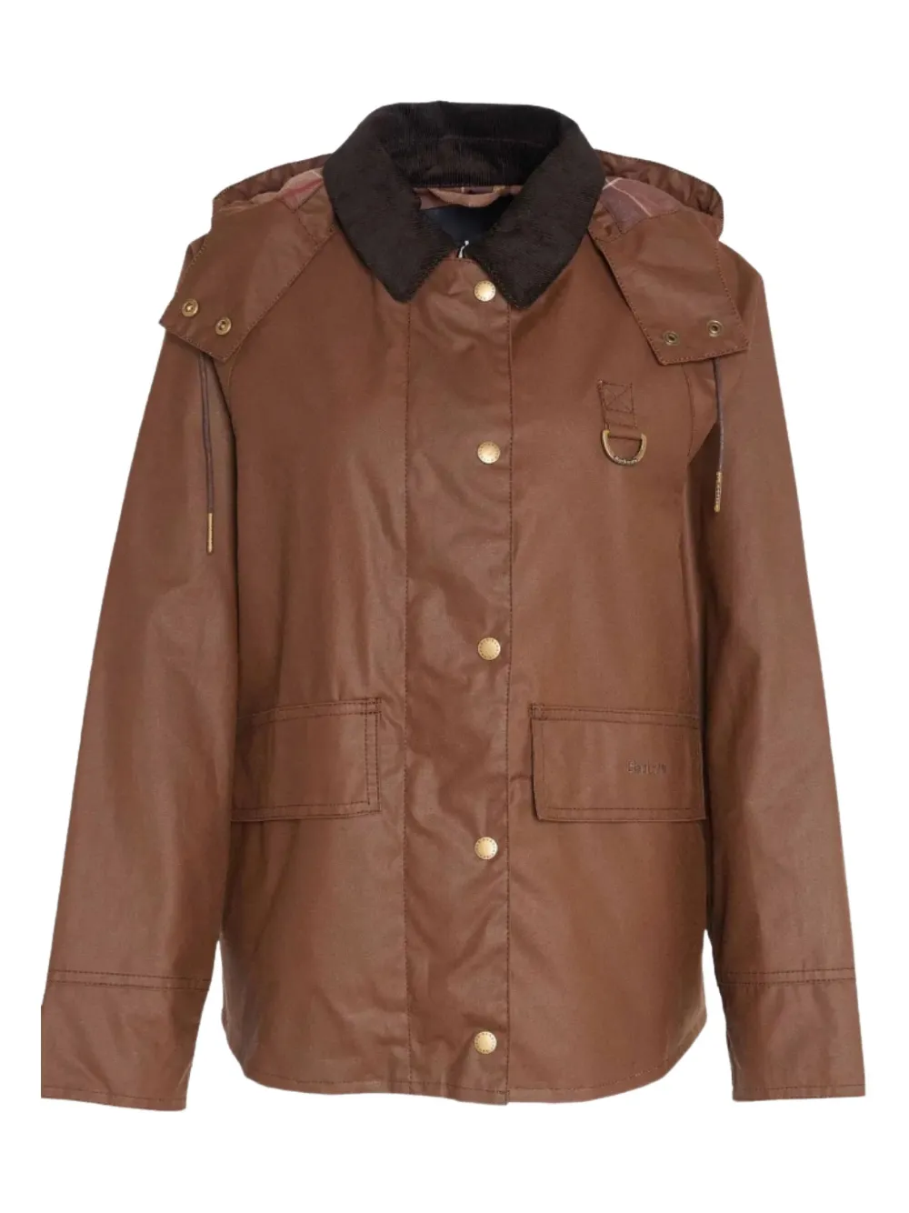 Barbour hooded tartan-lined coat | Brown | Image 1