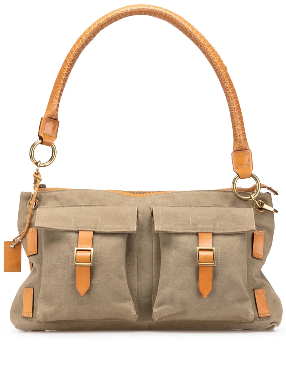 Gucci Pre-Owned 2000-2015 キャンバス ユーティリティ ショルダーバッグ - ブラウン Gucci Pre-Owned 2000-2015 キャンバス ユーティリティ ショルダーバッグ - ブラウン