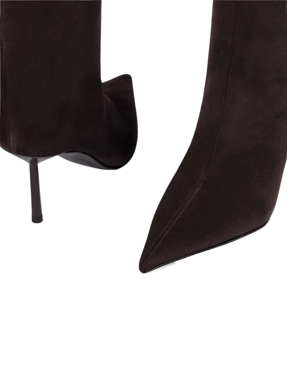 Le Silla 80mm Bella Pointed Boots In Brown