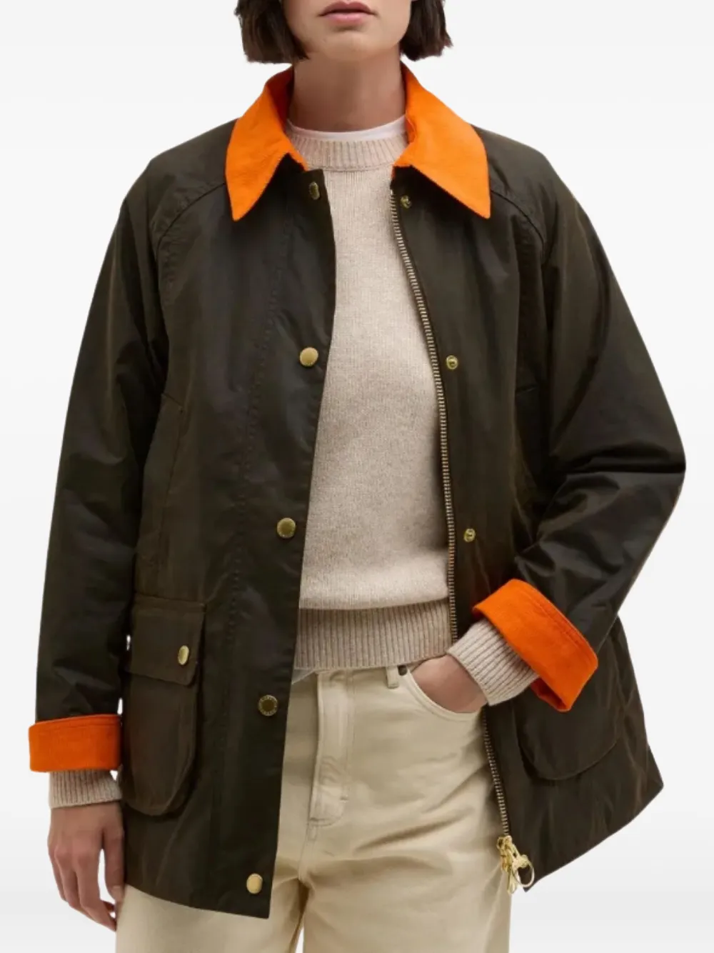 Barbour contrast-collar jacket | Military Jackets | Image 2