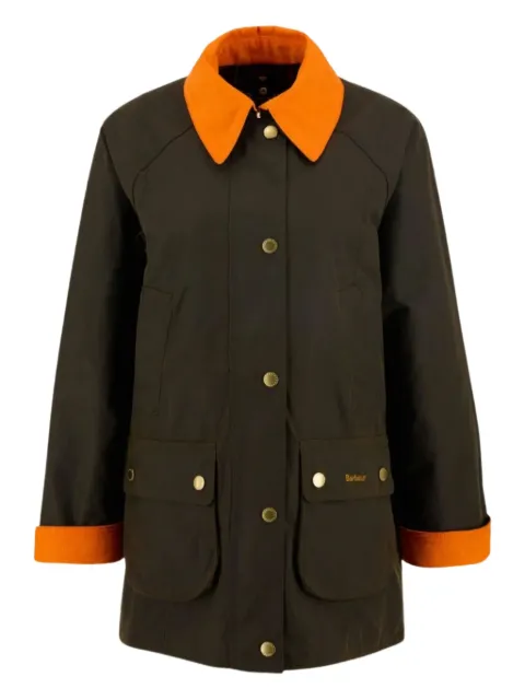 Barbour contrast-collar jacket