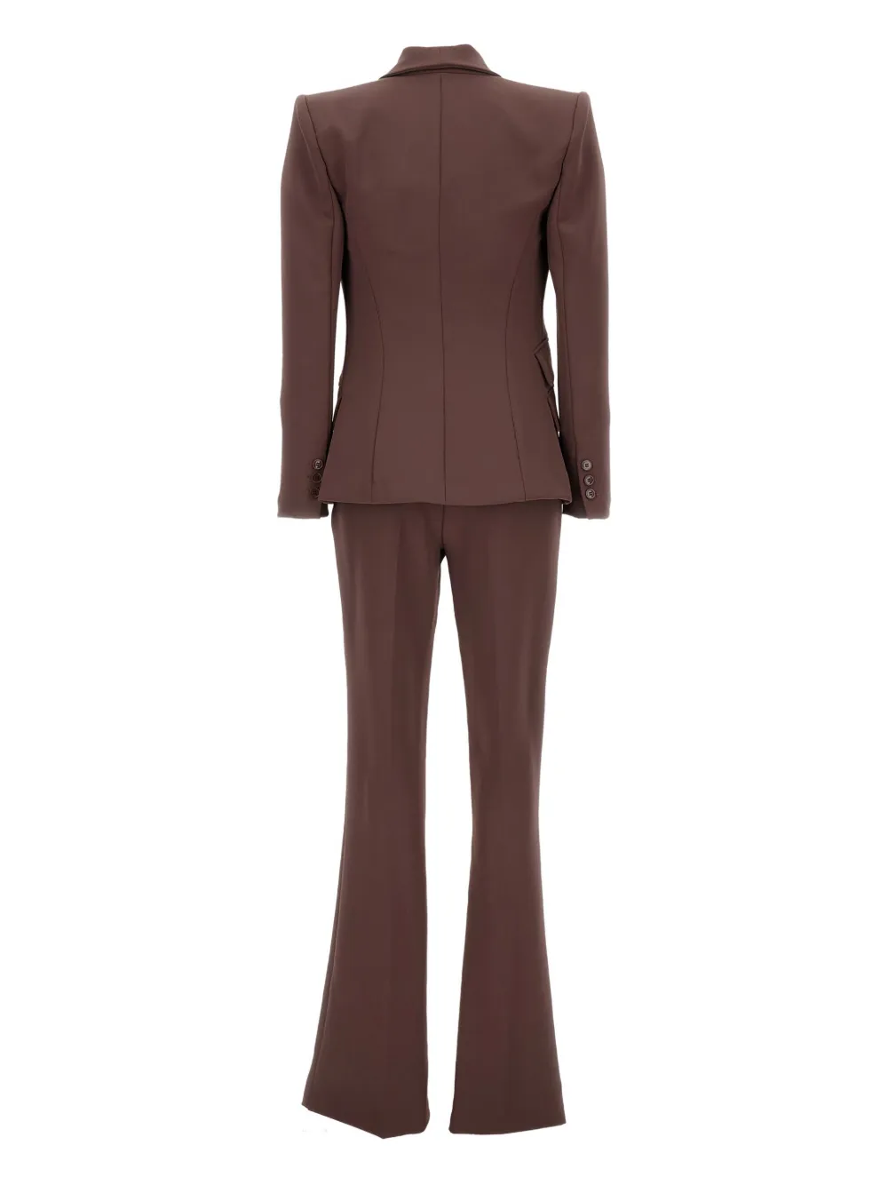 Elisabetta Franchi shawl-collar flared trousers suit Bruin
