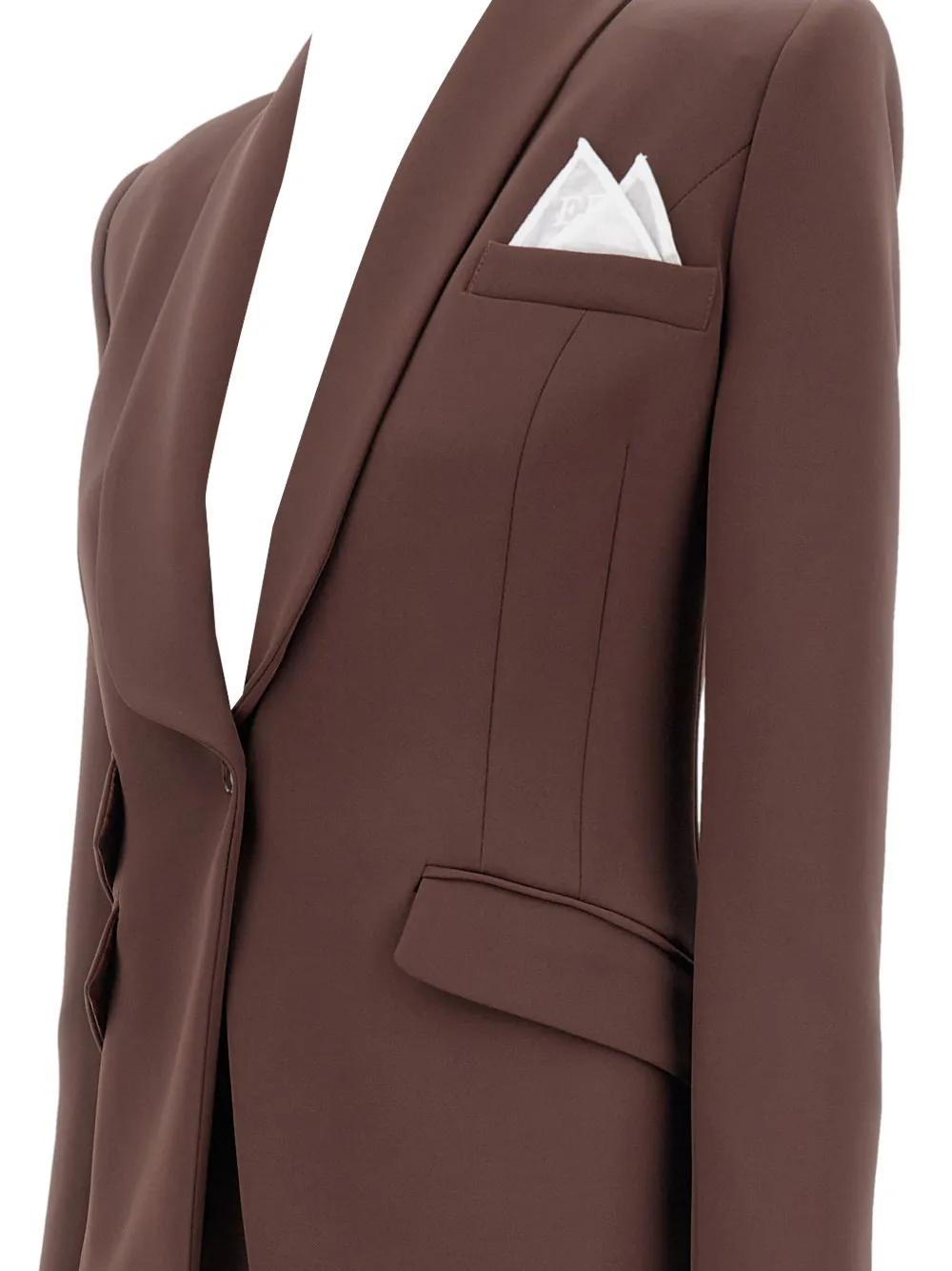 Elisabetta Franchi shawl-collar flared trousers suit Bruin