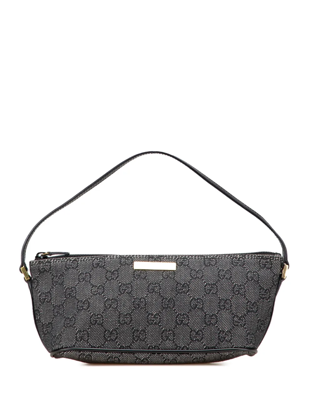 Gucci Pre-Owned 2000-2015 GG デニム ボート ショルダーバッグ - グレー Gucci Pre-Owned 2000-2015 GG デニム ボート ショルダーバッグ - グレー