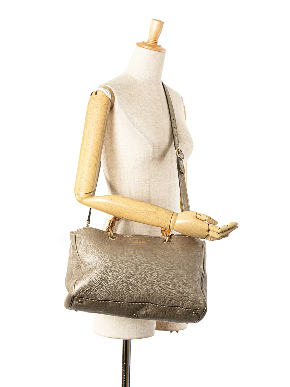 Gucci Pre-Owned 2000-2015 Medium Calfskin Bamboo Shopper satchel | Pre-Owned | Image 2