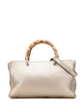 Gucci Pre-Owned 2000-2015 Medium Calfskin Bamboo Shopper satchel - Gold