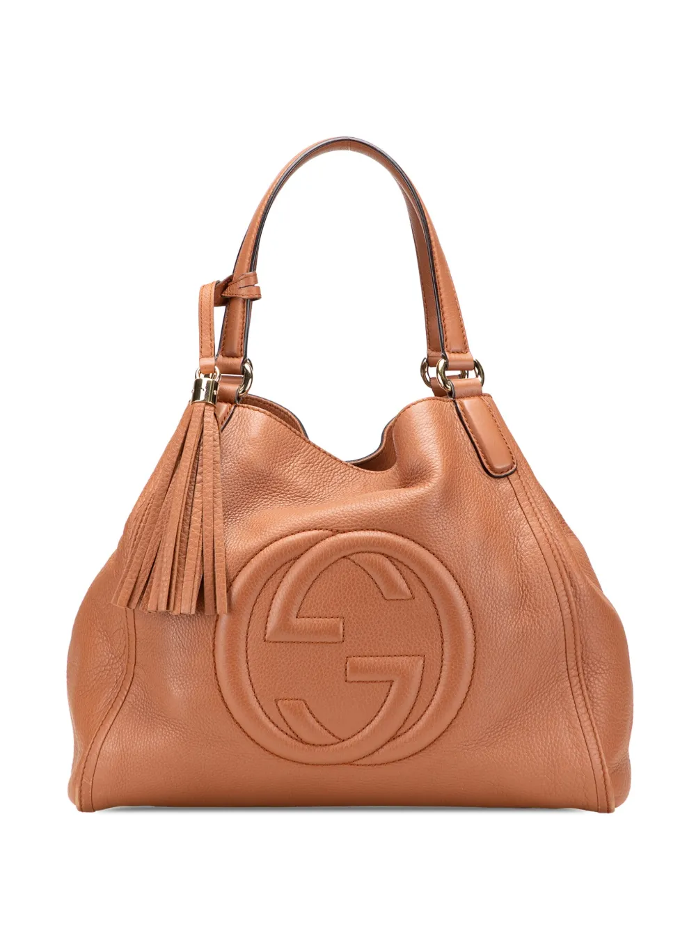 Gucci Pre-Owned شنطة عملية 'سوهو سيلاريوس' متوسطة جلد 2000-2015 | بني | Image 1
