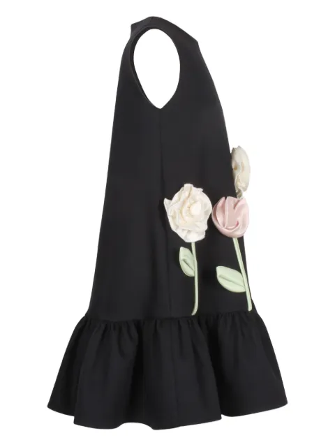 JESSIE AND JAMES KIDS silk-flower ruffled mini dress