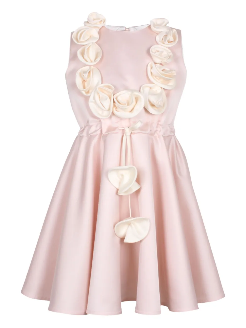 JESSIE AND JAMES KIDS rose-embellished skater mini dress Roze