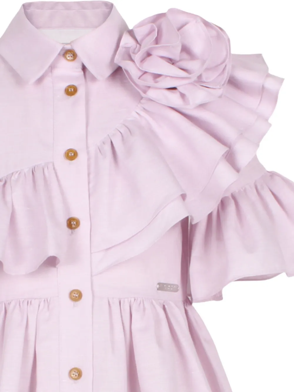 JESSIE AND JAMES KIDS Blousejurk met ruches en roosdetail Paars