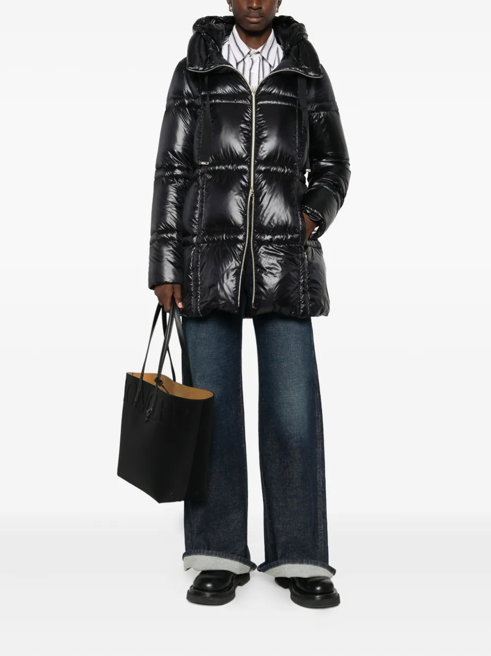 Herno hooded padded coat - Zwart