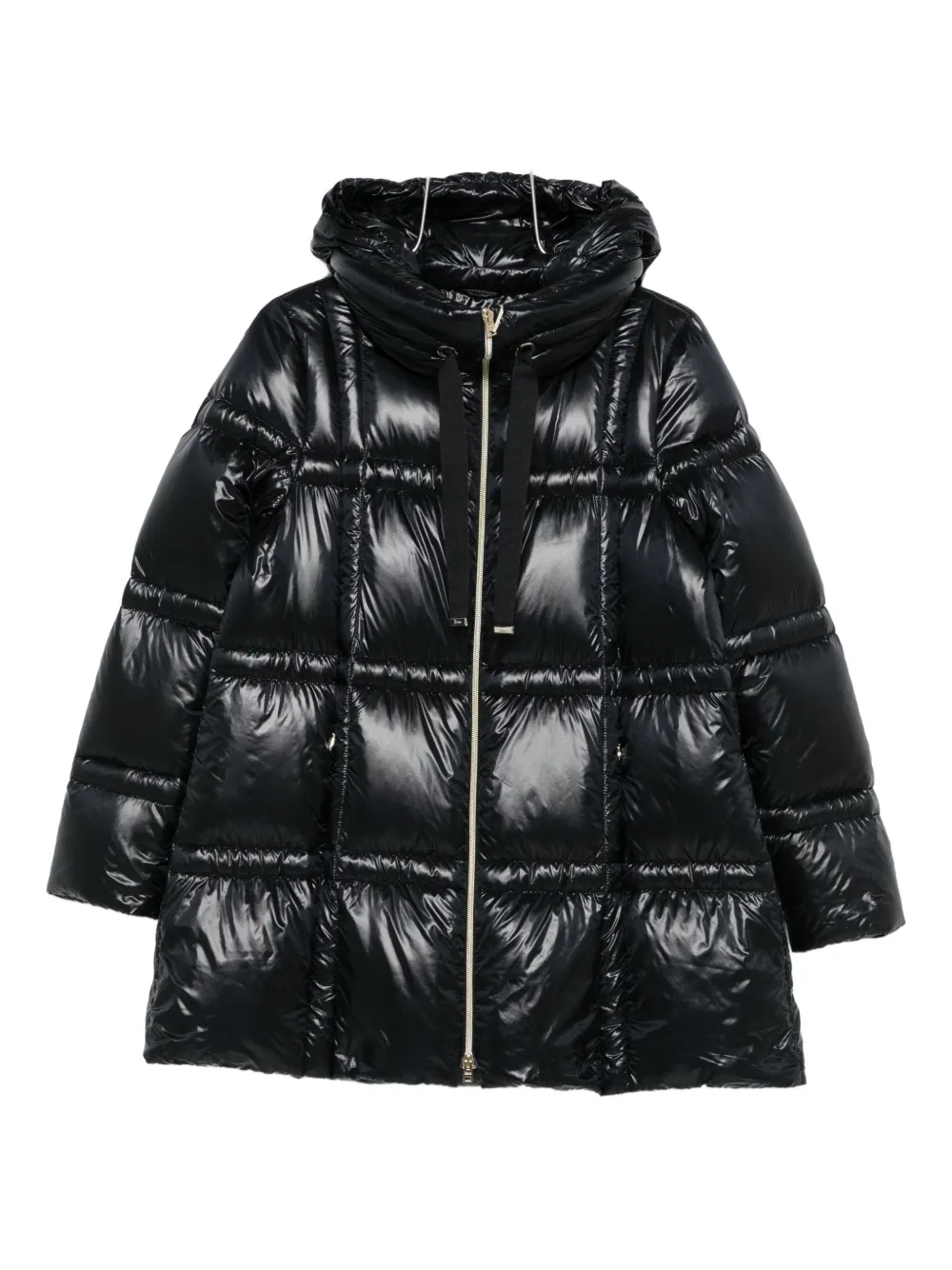 Herno Hooded Padded Coat In Black