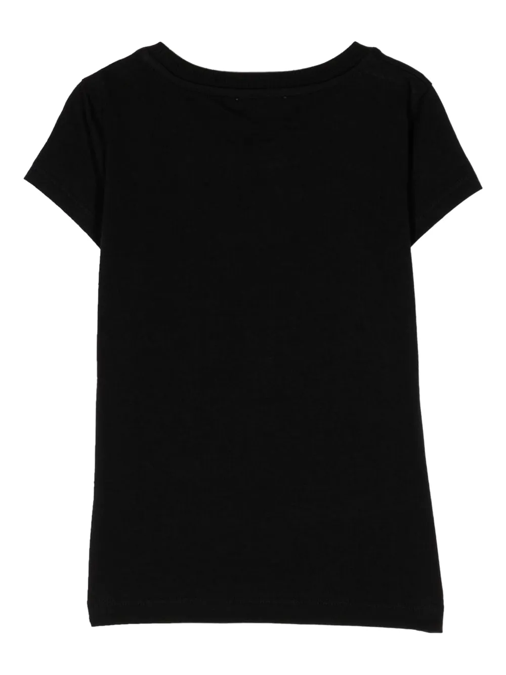 Moschino Kids logo-embroidered T-shirt Zwart
