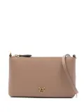 PINKO mini Flat leather cross body bag - Neutrals