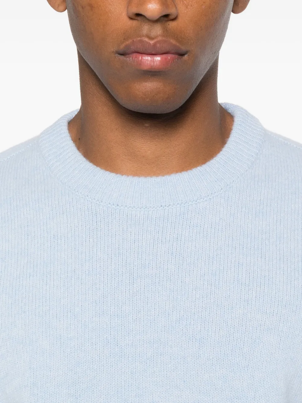 Stone Island Compass-motif wool-blend sweater Blauw