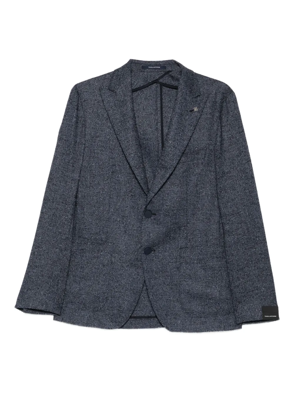 Tagliatore two-button speckled jacket Blauw