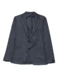 Tagliatore two-button speckled jacket - Blue